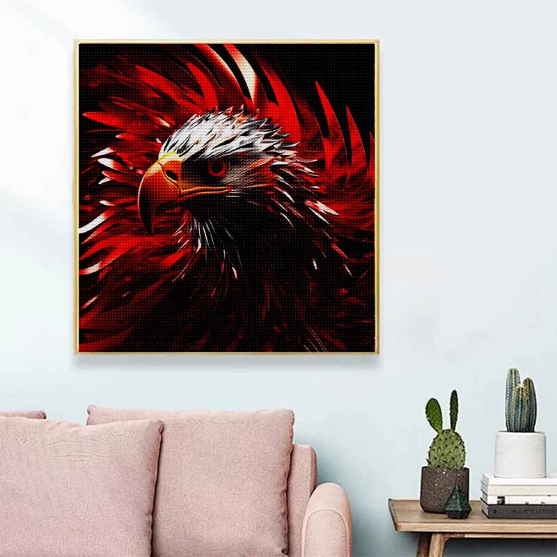 New Arrival 5D DIY Full Circle Diamond Painting "Red Flying Eagle" Embroidery Cross Stitch Home Decor Gift