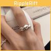 Elegant 925 Sterling Silver Twisted Crossover Ring For Stylish Women With Unique Design