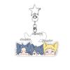 Cartoon Zoro Usopp Luffy Anime Characters Acrylic Keychain Ornaments Fashion Cool Figure Charm Backpack Accessories Keyring Toys