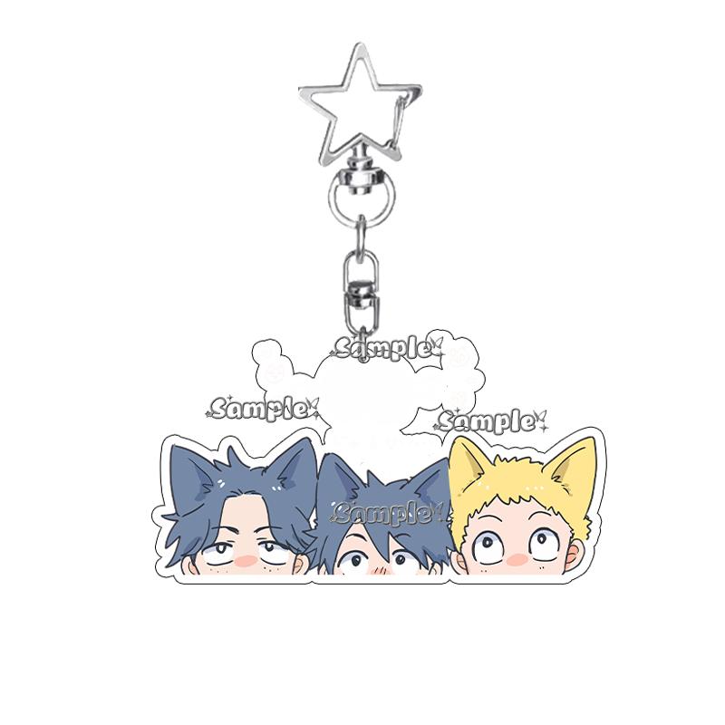 Cartoon Zoro Usopp Luffy Anime Characters Acrylic Keychain Ornaments Fashion Cool Figure Charm Backpack Accessories Keyring Toys