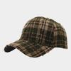 Retro Personality Fashion Broken Edge Ripped Plaid Baseball Cap Men's and Women's Street Casual Versatile Trend Shade Cap