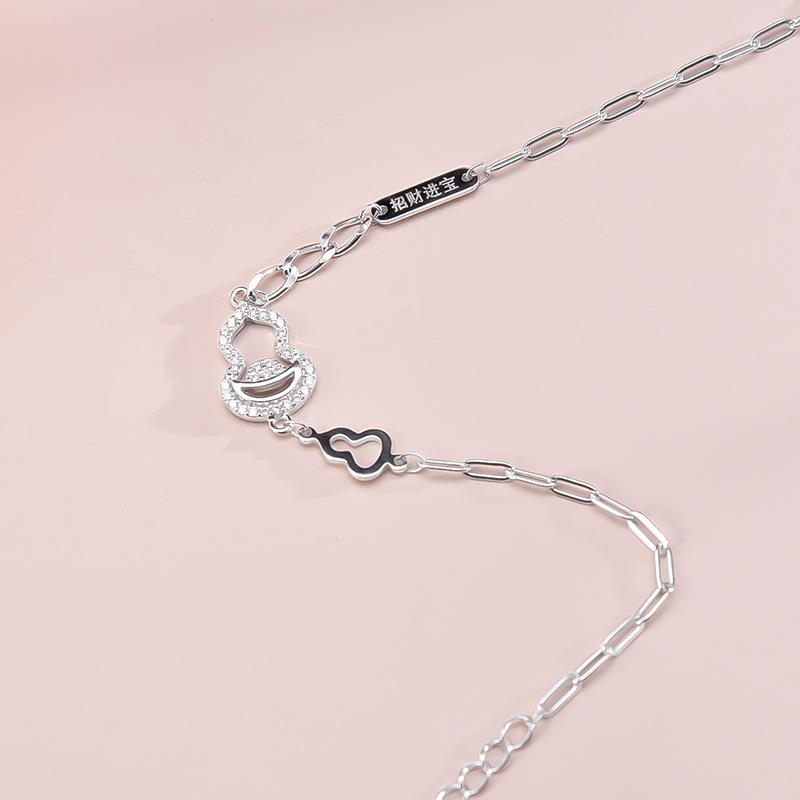 Fu Lu Jin Bao 925 Sterling Silver Gourd Bracelet - Women's Niche Design, Live Broadcast Hot Seller, Perfect Jewelry Birthday Gift