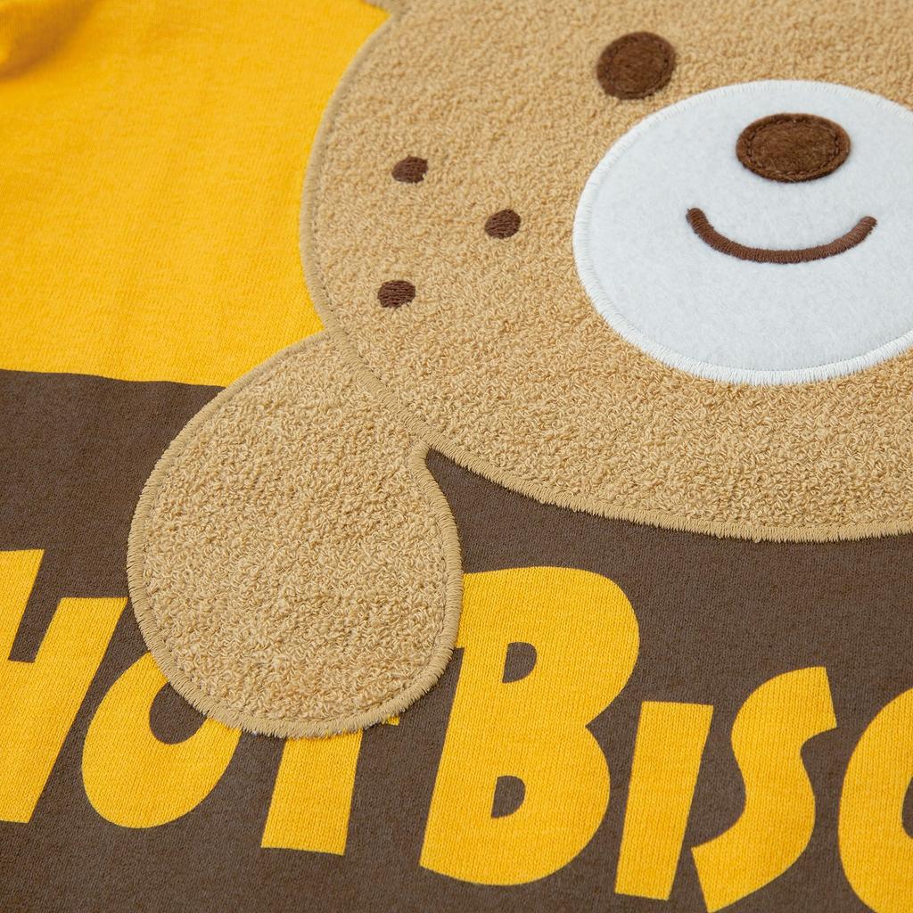 Miki House Hot Biscuits Long Sleeve Boys and T-Shirt, Girls, Yellow, 120cm, 73-5202-492