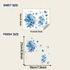 Nightlight Fresh Blue Flower and Blue Butterfly Living Room Home Wall Switch Stickers