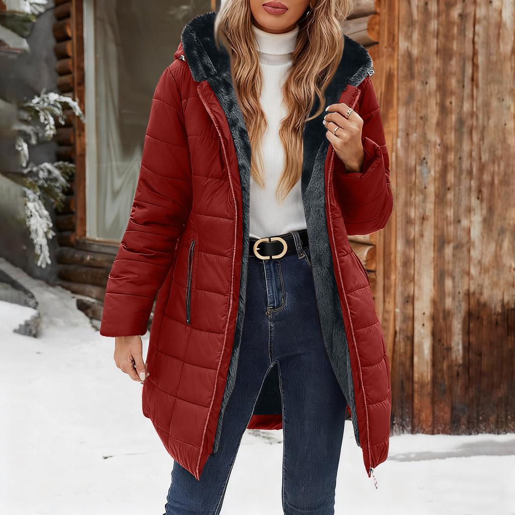 Women's Fashionable Coat Solid Color Long Sleeved Pocket Loose Button Plush Jacket