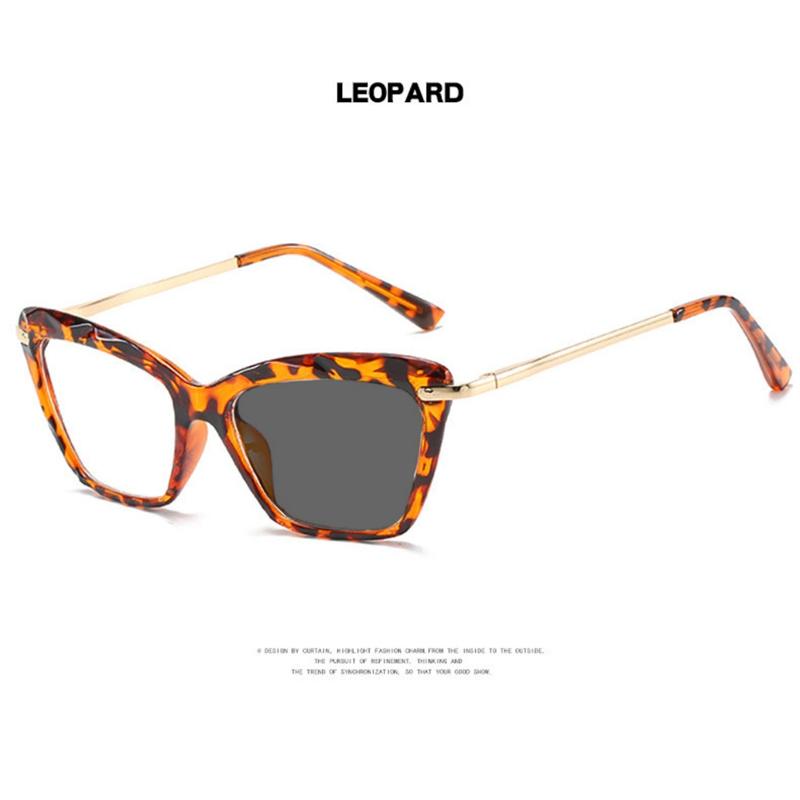 Latest Design Crystal Cat-Eye Frame Photochromism Prescription Lens Reading Glasses Women Anti Blue Light Hyperopia Eye Wear 0~+600