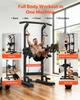 Pull Up Bar, 150kg Power Tower Dip Station, Workout Dip Station with H-Shaped Stable Base & Back Pad, Adjustable 12 Level Height Free Standing Chin Up