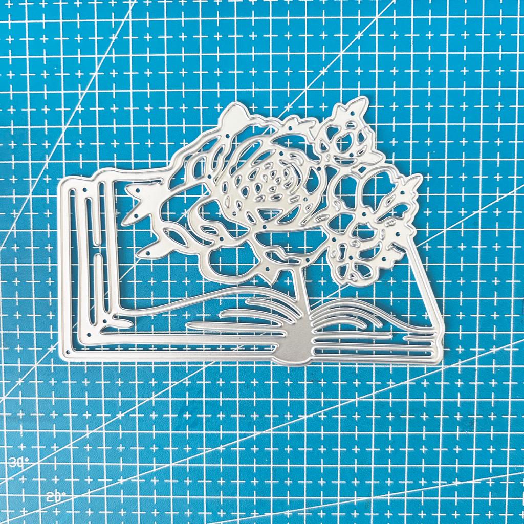 

Книги В Цветах Металлические Режущие Штампы Трафарет для DIY Скрапбукинга Фотоальбом Тиснение Бумаги Открытки Поделки Высечки dies серебряный