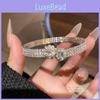 Elegant European Flower Rhinestone Inlay Bracelet Jewelry For Women