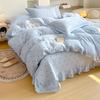 Li Lang Taro Polka Dot Wrinkled Gauze Bedding Set