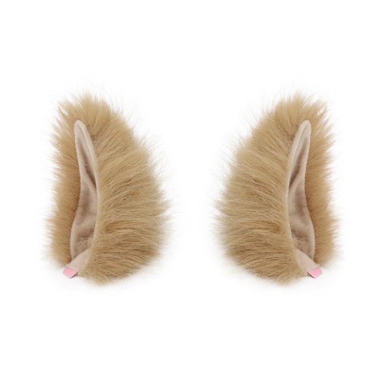 Handmade Plush Wolf Ear Headband Hair Clip Cosplay Accessory Anime Convention Unisex Stylish Decor