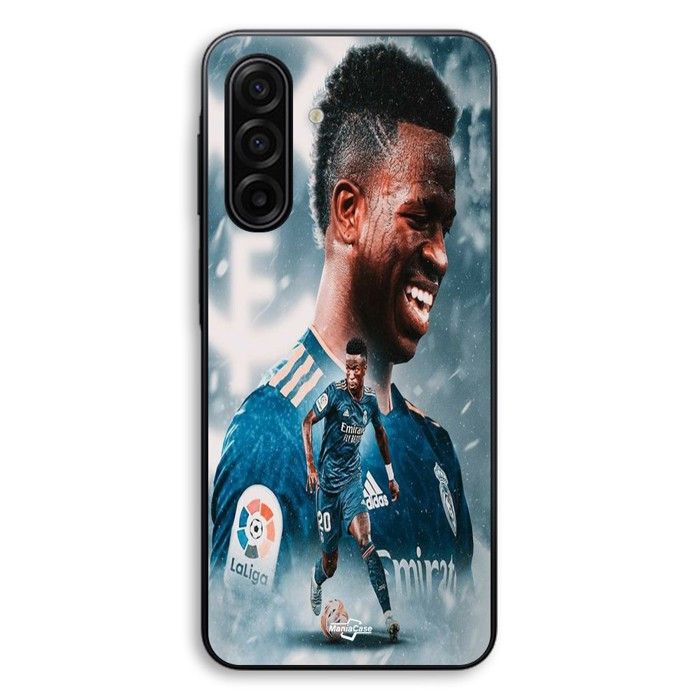 Coque Pour Samsung Galaxy A37 Vinicius JR Real Madrid Bleu Wallpaper Maniacase