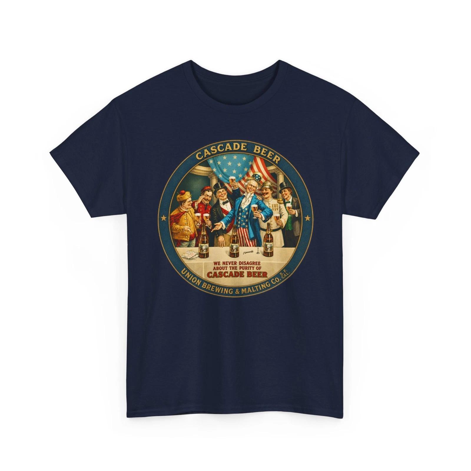Cascade Beer Union Brewing Uncle Sam WWI Pre-Pro San Francisco CA Retro T-Sirt 2XL