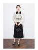 French Light Luxury Sequin Tweed Jacket + Pleated Midi Skirt Set