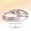 Sterling Silver Möbius Couple Rings - Luxury Valentine's Day Gift