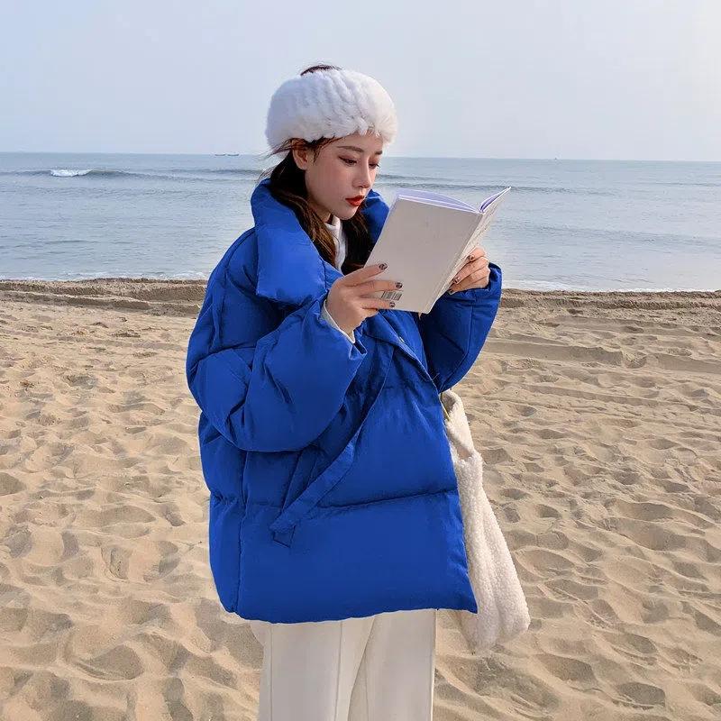 Winter All-match Loose Short Down Padded Jacket Thick Loose Coat Women