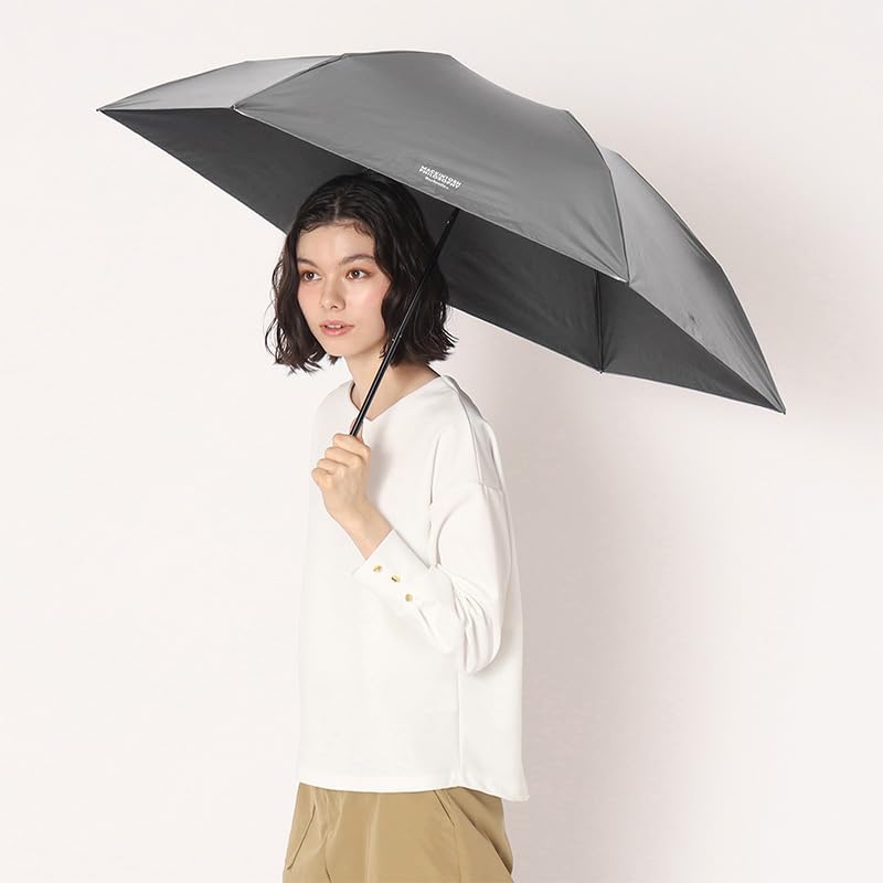 MACKINTOSH PHILOSOPHY Barbrella Sun Protect Folding Ultra Light Heat UV Off White Umbrella, Lightweight, Blocking, Blocking, Protection, 55cm, Plain,