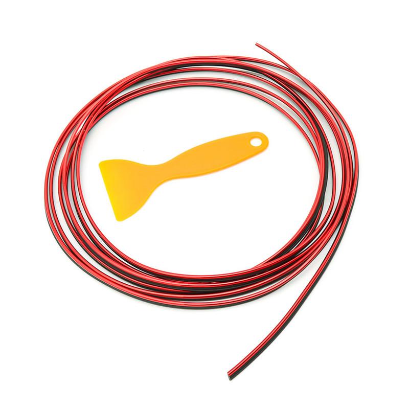 5M Universal Car Moulding Decoration Flexible Strips Car Interior Dashboard Door Gap Cover Trim Strip Accessoires With Scraper