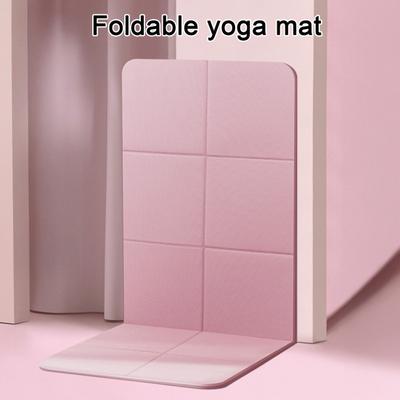 Skládací podložka na jógu Extra silná TPE cvičební podložka Přenosná cestovní Protiskluzová Muži Ženy Domácí posilovna Cvičení Pilates Podložka na podlahu