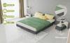 Modern Minimalist Bed Frame, 140x200 cm, Grey, Dutch Velvet Fabric, Low-Profile Base, Bedroom Furniture. Excludes Gas Lift, Headboard, and Mattress.