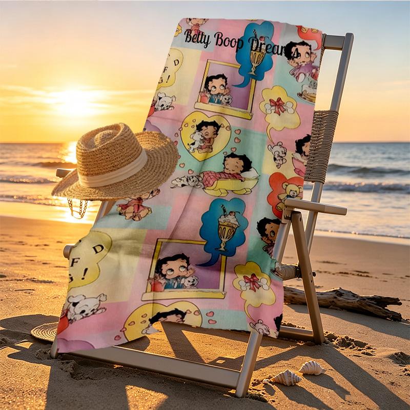 Sexy Doll Print Beach Towel Design, Soft, Lightweight. for Home Bathroom, Spa, Pool, Yoga, Surfing, Camping, Gift for Family, Friend