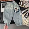 Children's Jeans Spring and Autumn Boys' Pants Simple and Fashionable Spring Loose Pants