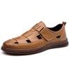Fashion Summer Men's Sandals Beach Soft Sole Loafers Genuine Leather Flat Bottomed Men's Leather Casual Shoes Lightweight Trendy Sandals