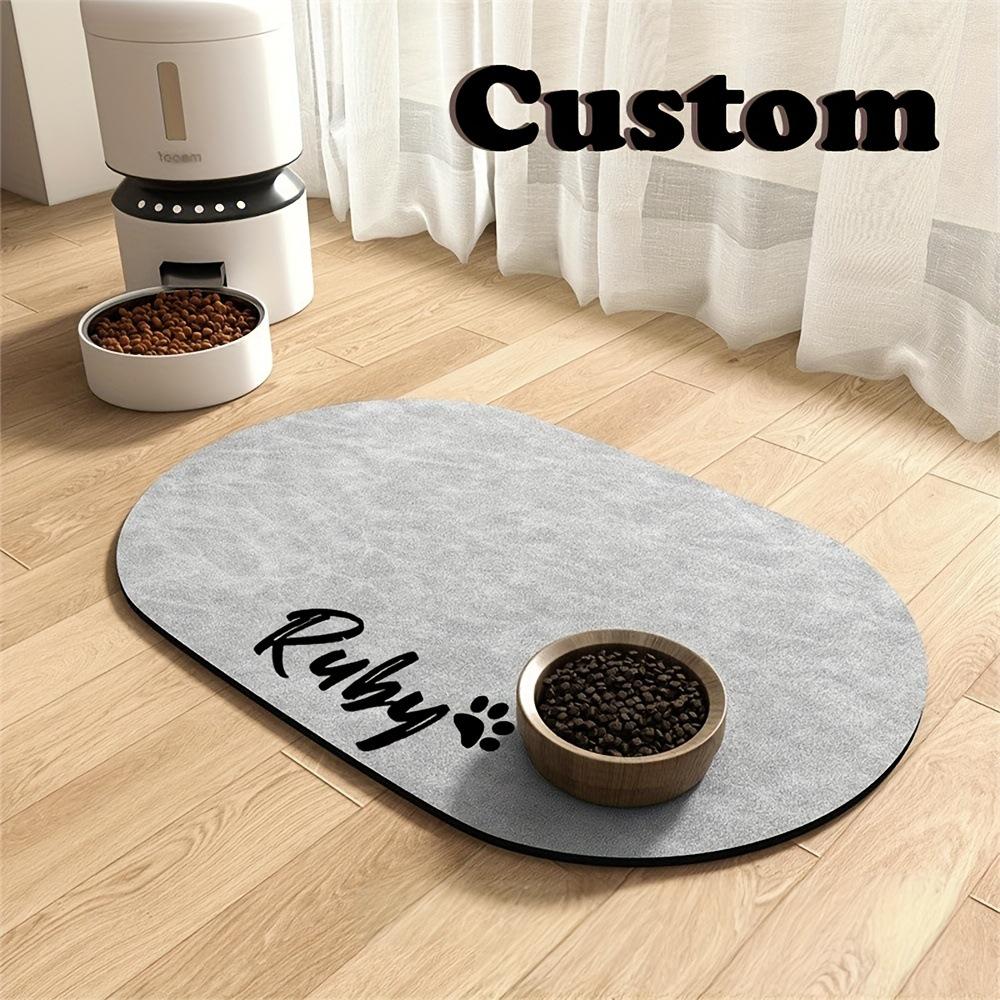 Quick-Drying Diatom Mud Pet Mat: Water-Absorbent, Splash-Proof, Wear-Resistant, Easy-Cleaning Feeding & Play Mat 30x40cm Diatom Mud