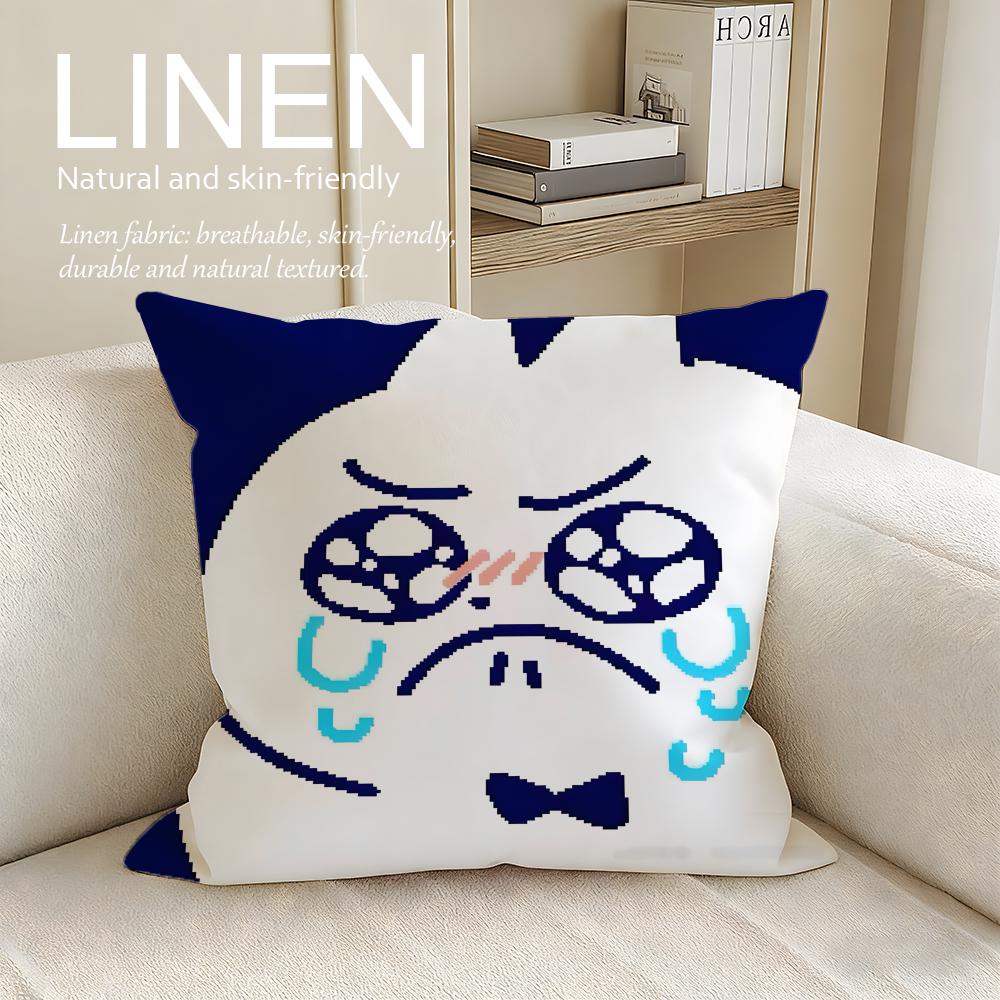 

Cute Bowtie Cat Cushion Cover Pillowcase Set Pcs x x Breathable Washable Sofa Cushion Cover 30X30cm