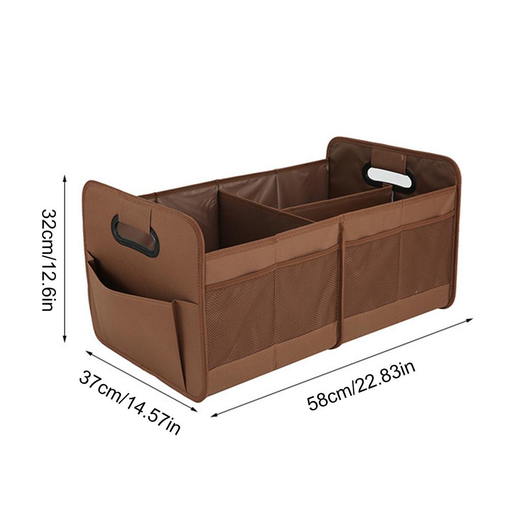 

Автомобильный органайзер для багажника, складной ящик для хранения в багажнике, решение для багажника большой емкости для игрушек коричневый