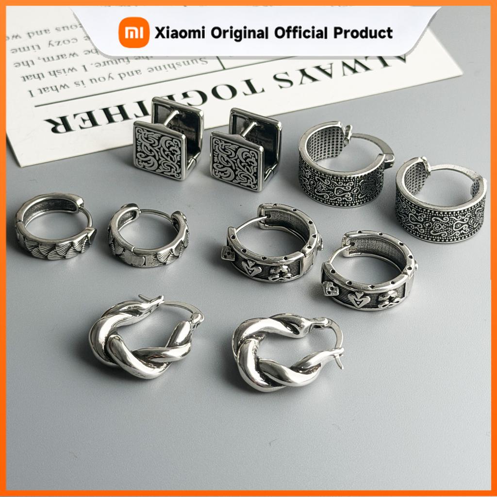 Xiaomi 925 Sterling Silver Earrings For Women Trendy Geometric Vintage Twist Earring Jewelry Prevent Allergy Party Gift Accessories
