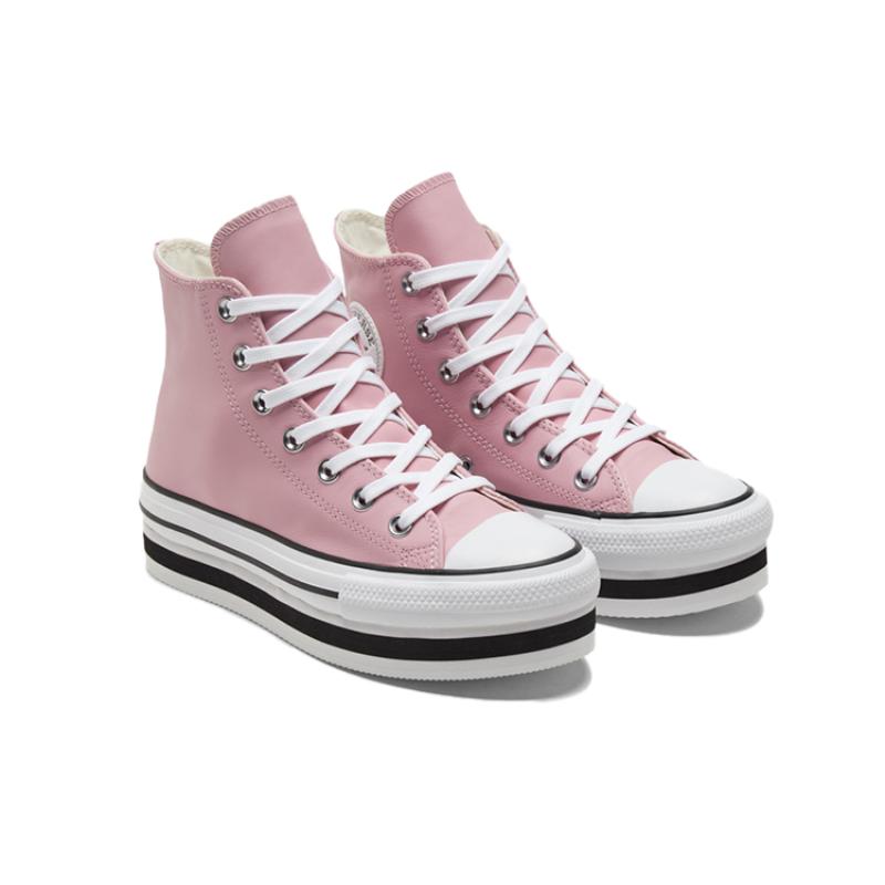 Converse All Star Chuck Taylor Round Toe Lace-up Breathable Lightweight High Top Canvas Women's Pink White