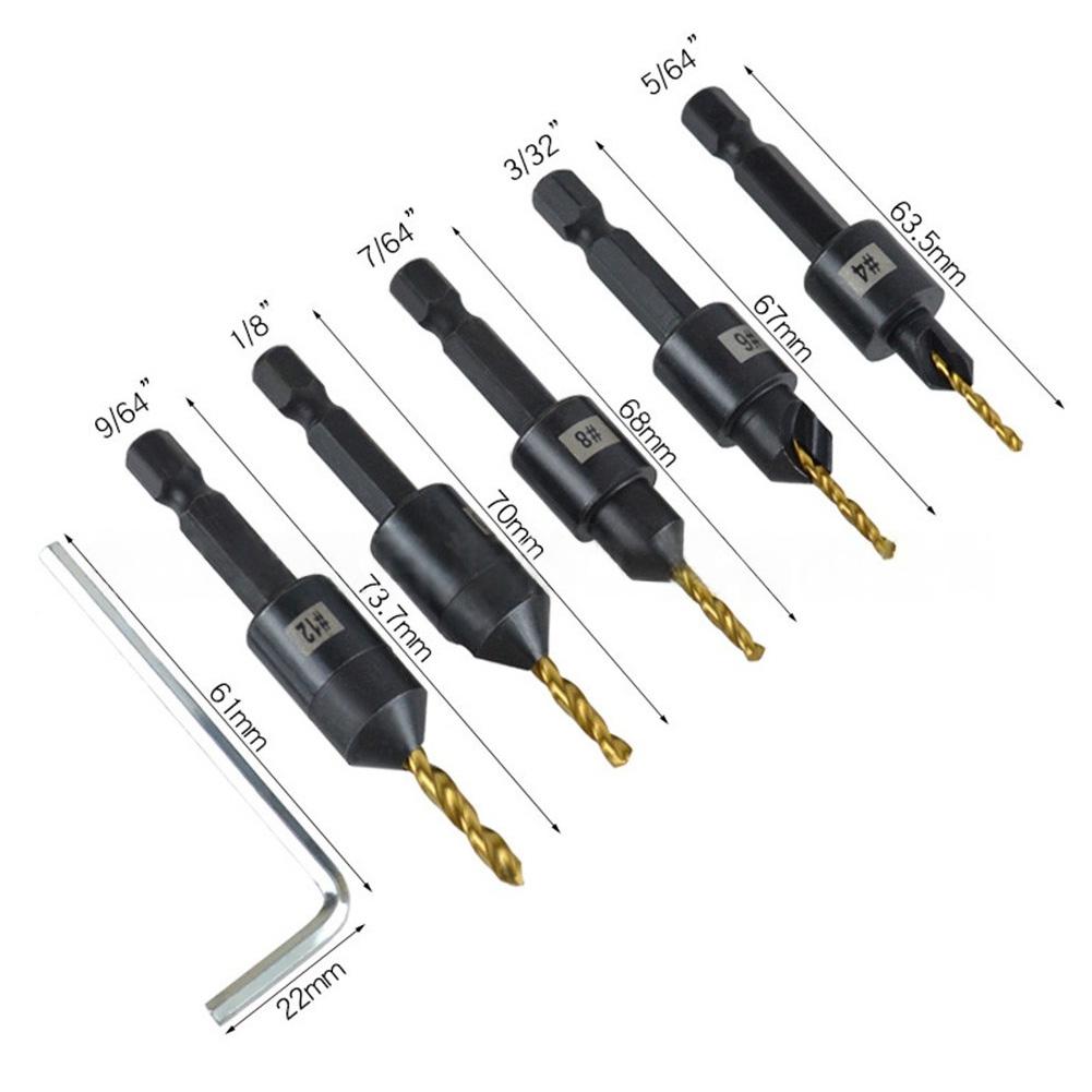 12-Piece Drill Set Woodworking Drill Bits Cutting Edge Design Hexagonal Shank Design Hexagonal Shank Drill Bits