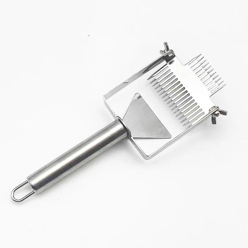 Adjustable Stainless Steel Double Needle Honeycomb Scraper Knife Capping Needle Scraper Knife