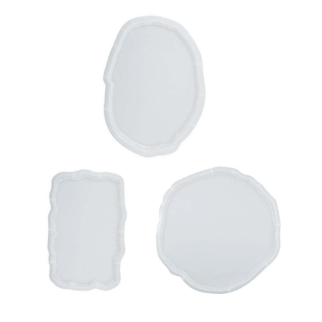 Resin Coaster Molds Multi-Shapes Silicone Coaster Resin Moulds Cup Pads Molds Silicone Material for Epoxy Resin Casting