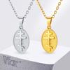 Vnox Eastern Orthodox Cross Necklace for Men Women, Gold Silver Color Stainless Steel Pendant Necklaces, Religious Jewelry Gifts