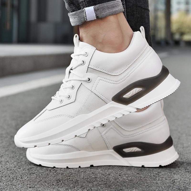 Weiße Sneaker Herren Aufzugschuhe Höherlegende Schuhe Höhensteigernde Schuhe Für Herren Damen Schuhe Höhenschuhe Einlegesohle 6cm Großer Mann