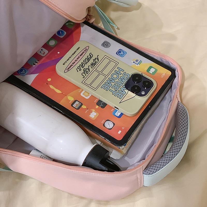 School bag new college style fresh and sweet candy color backpack junior high school students lightweight large capacity backpack