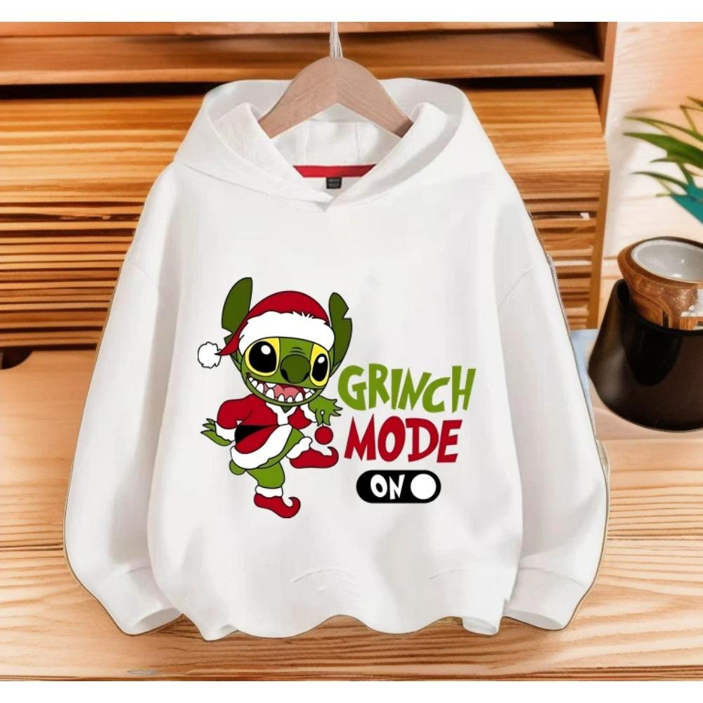 Cartoon Fashion Men Women's Hoodies Christmas Green Monster Print Pullover Cartoon Casual Sweatshirt Kids Hoodies Long Sleeve Clothing