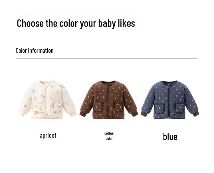 Children's Essential Cotton Jacket Liner for Autumn and Winter - Thickened Warm Outerwear for Girls