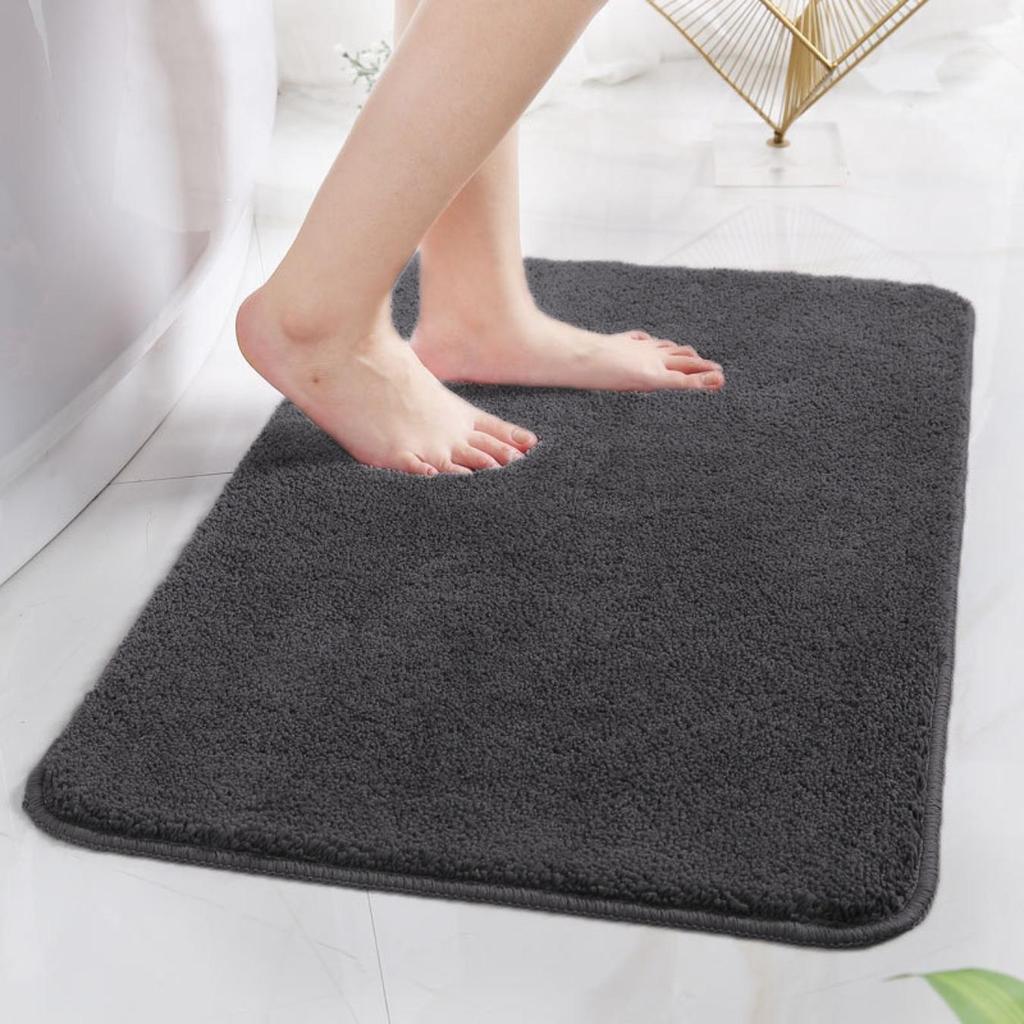 Fleece Engraving Bathroom Thickening Mat Bath Non-slip Carpets In Wash Basin Bathtub Side Floor Rug Shower Room Doormat Memory Foam 3D Pad