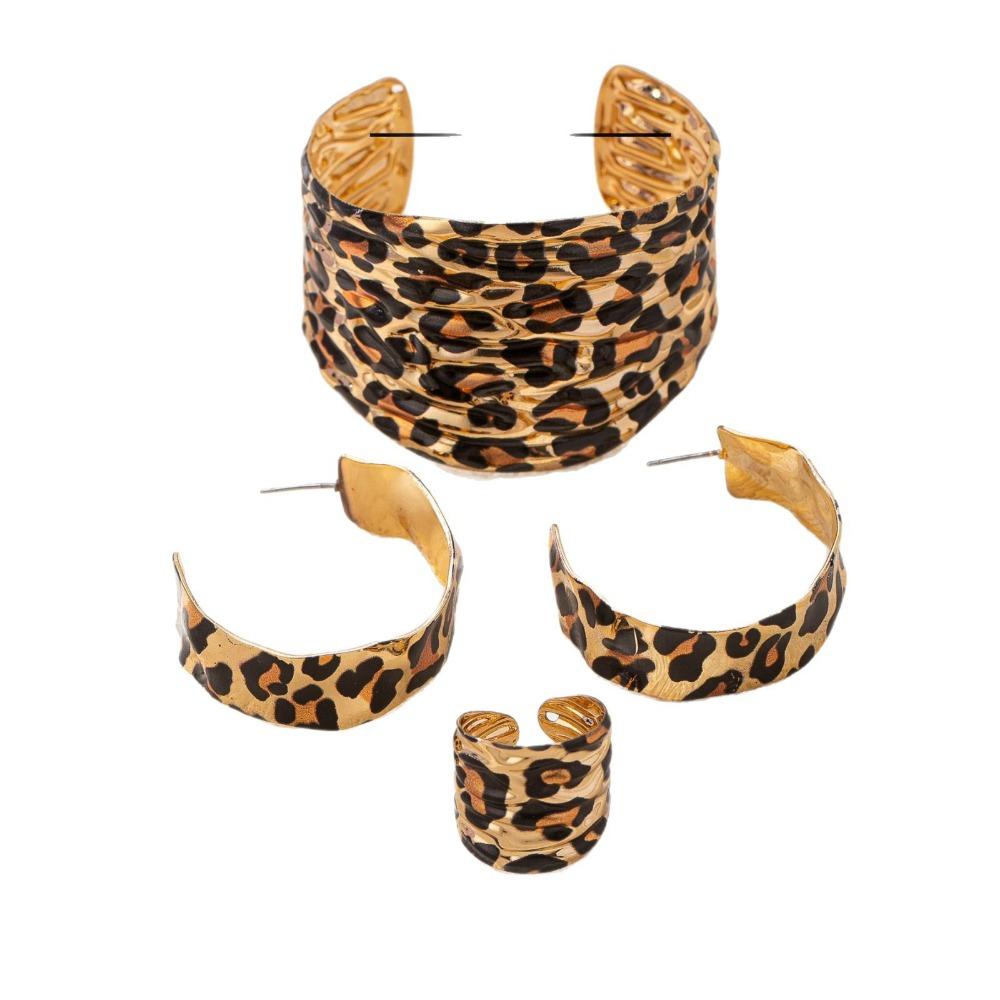 

Необычный геометрический леопардовый принт Набор украшений Преувеличенные Преувеличенные Ювелирные аксессуары Подарки