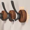 Adhesive Wall Hook No Drill Rustproof Hook with Retro Wood Grain Pattern Hanger for Bathroom
