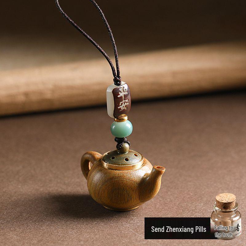 Green Sandalwood Teapot Keychain & Phone Charm