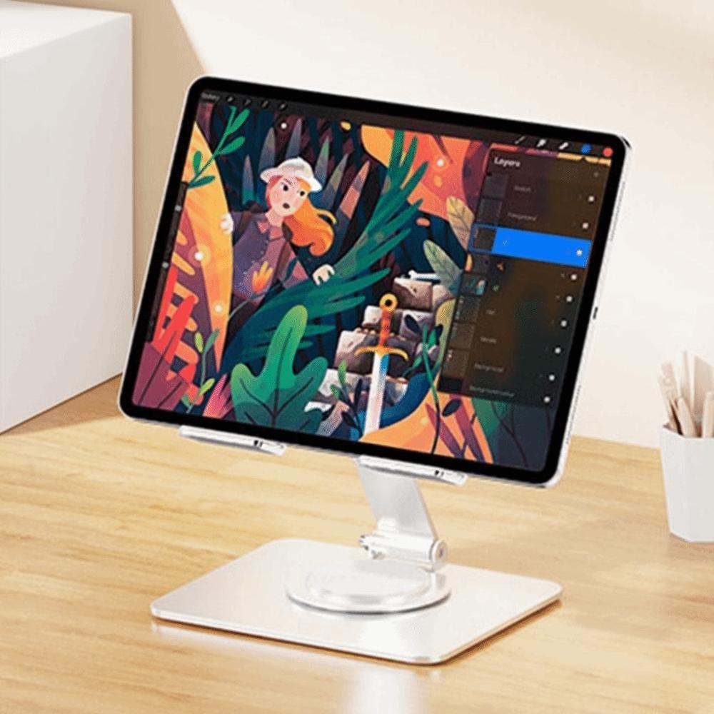 Rotatable Foldable Tablet Stand Aryclic Panel Hollow Rabbit Tablet Foldable Holder Transparent Multi Angle Tablet Phone Bracket