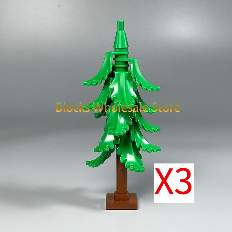 MOC Christmas Gift Present Assembly Toy Small Particle Building Block Set Christmas Tree Fir Tree Scene Desktop Ornament