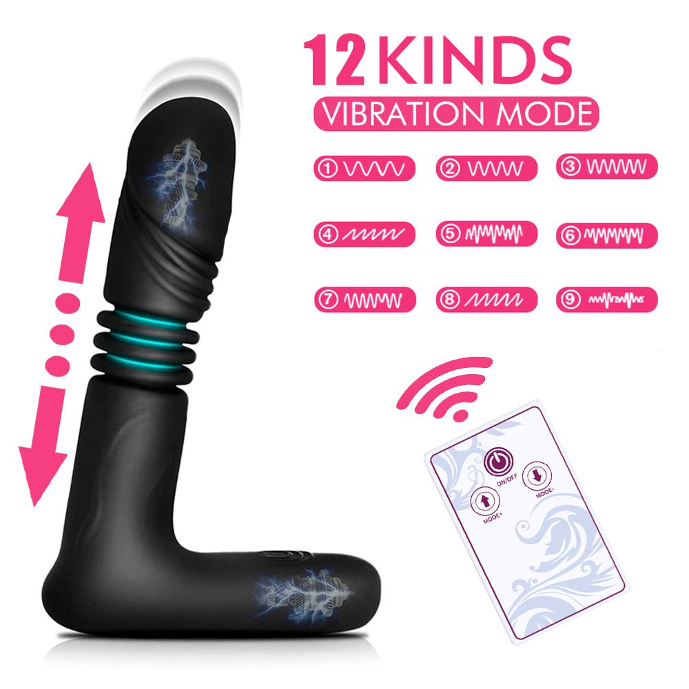 Vyhřívání Dildo Vibrátor Big Butt Plug Anální Vibrátor Muž Masturbátor Prostata Masážní řiti Sexuální hračky pro ženy Muži Gay