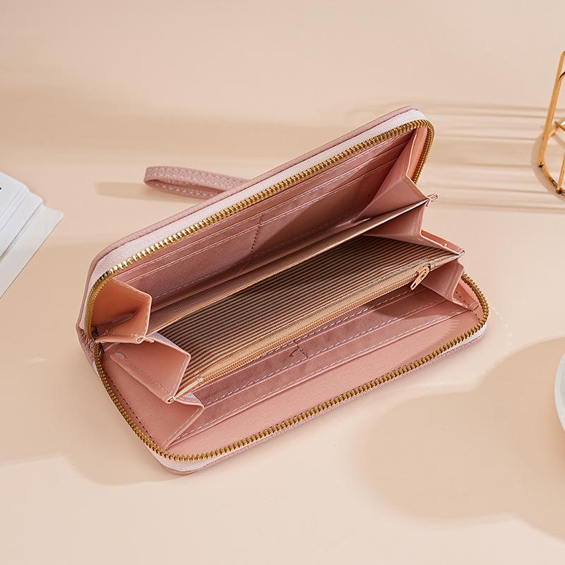 New Fashion Women Long Wallet Large Capacity Multiple Card Slots Zippered Purse Business Handbag Card Holder Wallet Coin Bag