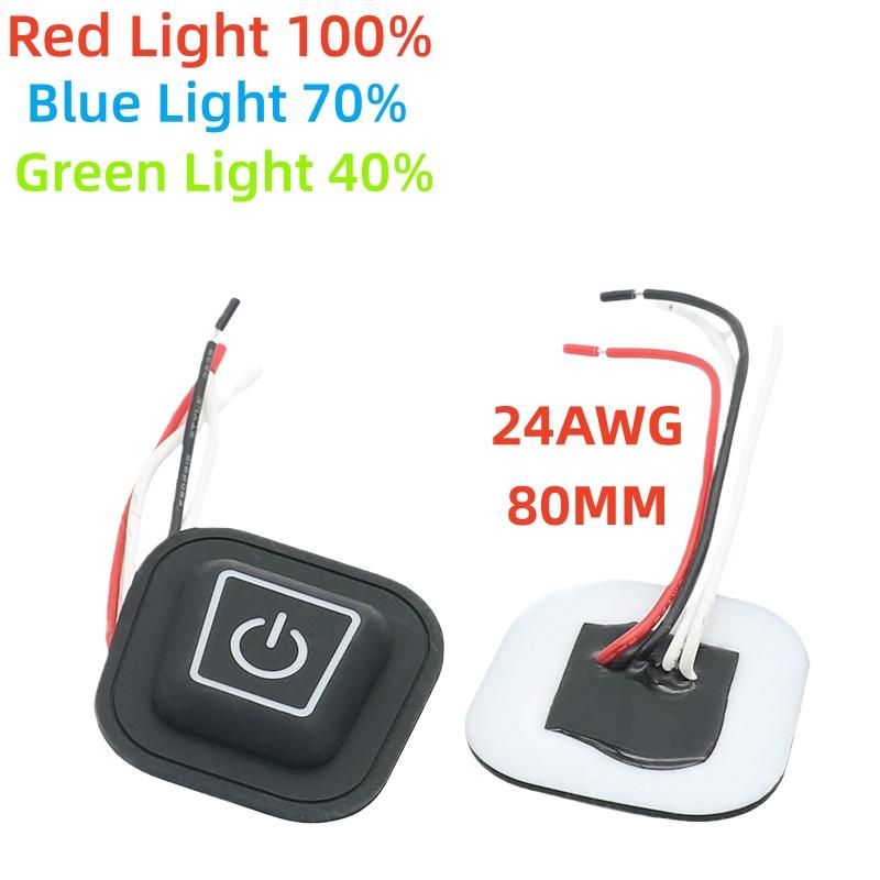 

1Pcs 3 Speed Button Switch Heated Vest Pants Electirc Heating Waistband Diy Temperature Controller Universal Button Switch