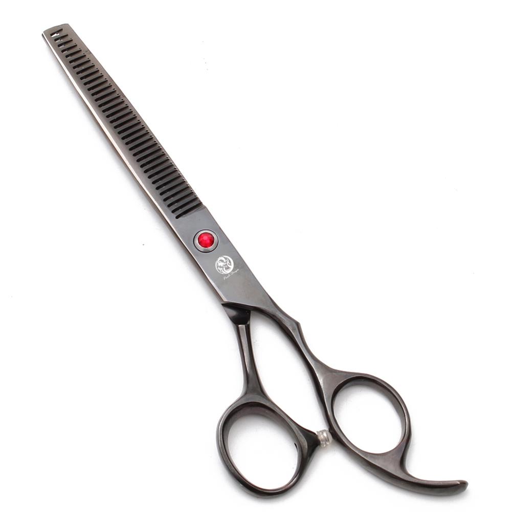 Nůžky na stříhání psů Purple Dragon 6,5" 7" Nerezové zahnuté nůžky Profesionální zvířecí nůžky Chunker Efilační nůžky Z3002